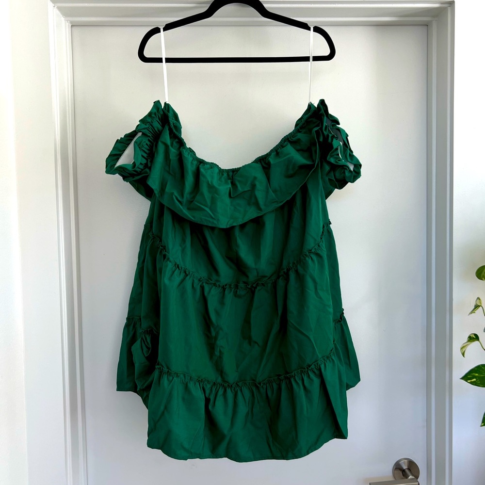 Shein off the shoulder green dress 3xl / 3x